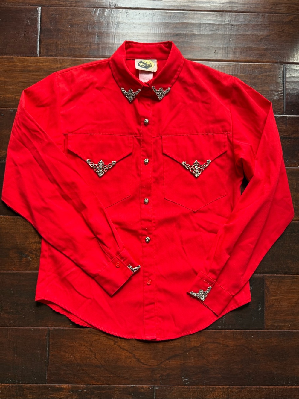Vintage Western Collection Red Cowgirl Rodeo Shirt USA Small